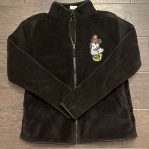 🎉Host Pick🎉 Disney Minnie Mouse Black Fleece zip up Jacket size Small